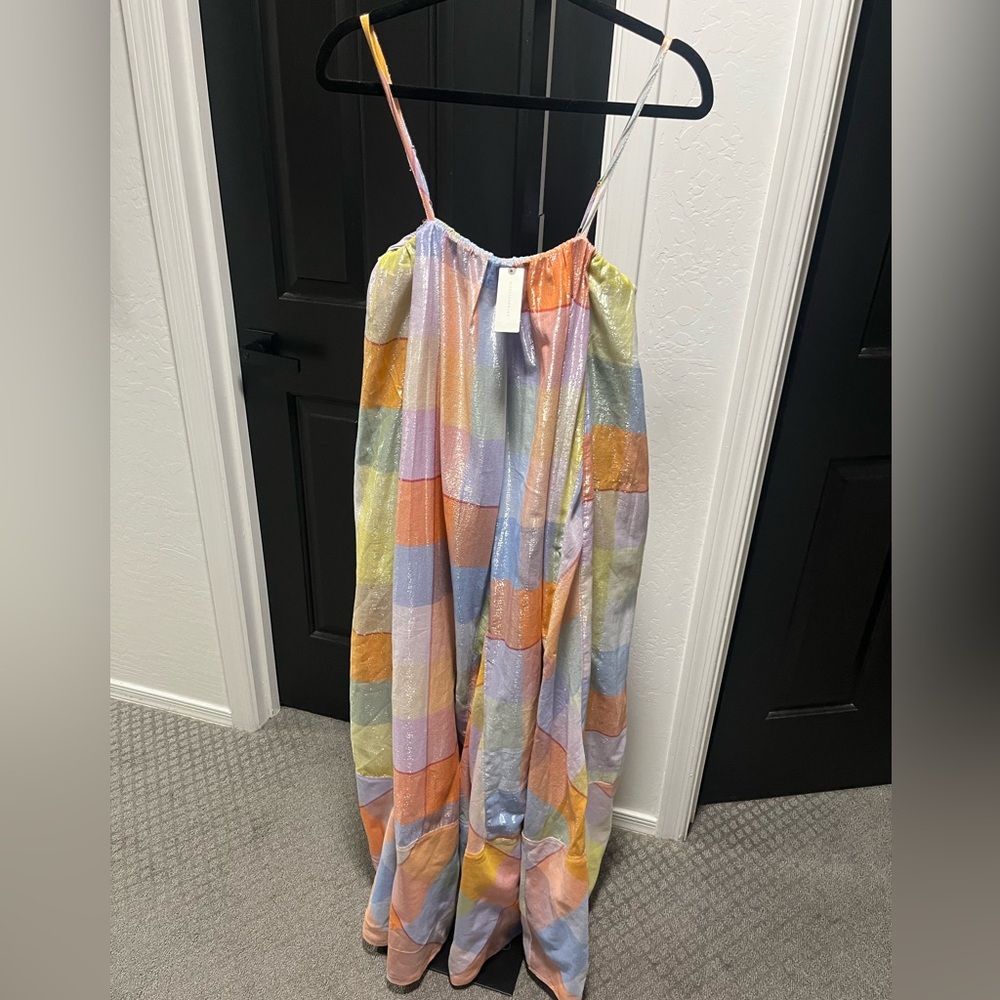 New Anthropologie Pilcro Plaid Tent Maxi Dress - Picture 3 of 6